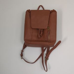 Elegant Brown Leather Backpack
